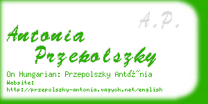 antonia przepolszky business card